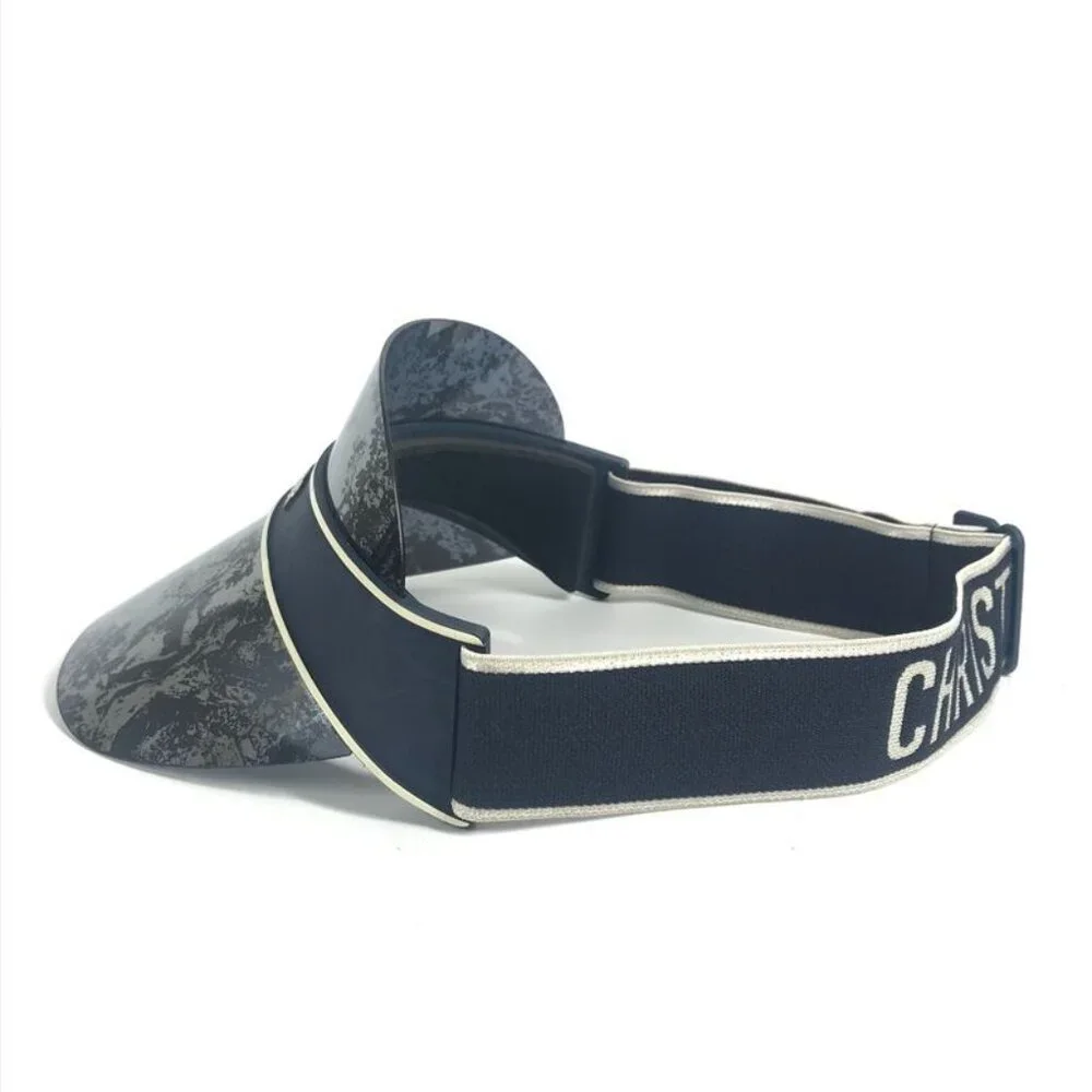 Dior Sun Visor Logo Toile de Jouy Plastic Navy - Picture 3 of 9